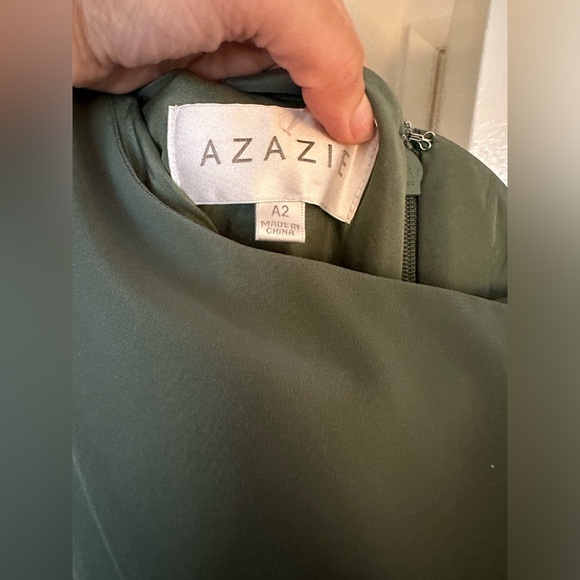 Azazie size 2 dress in eucalyptus green. - Picture 3 of 5